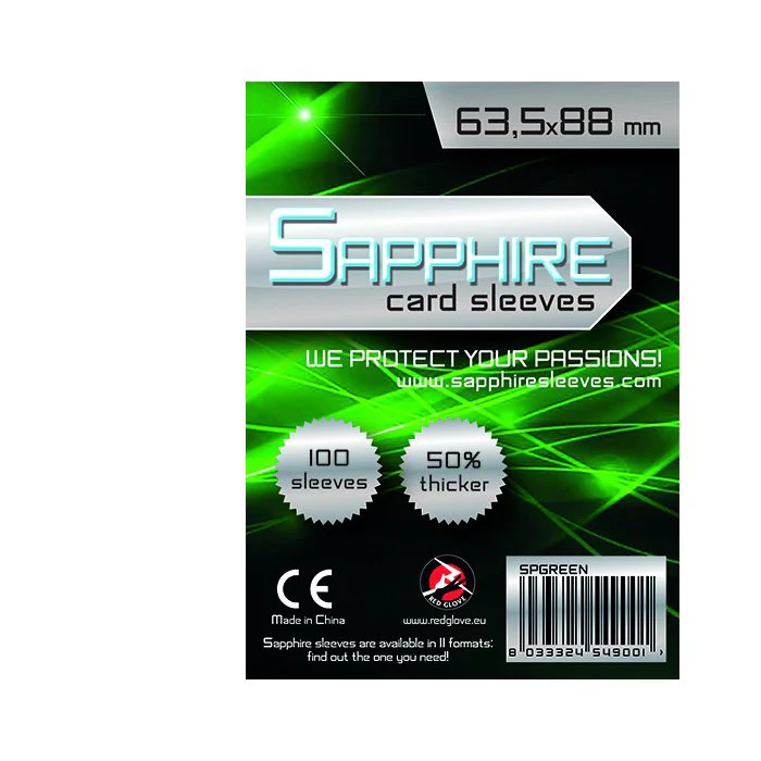 100 Bustine Sapphire GREEN (63,5x88) - immagine 3