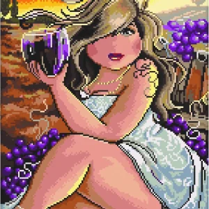 Diamond painting Wine Lady