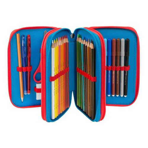 Astuccio 3 Zip Super Mario Rosso/Blu - immagine 3