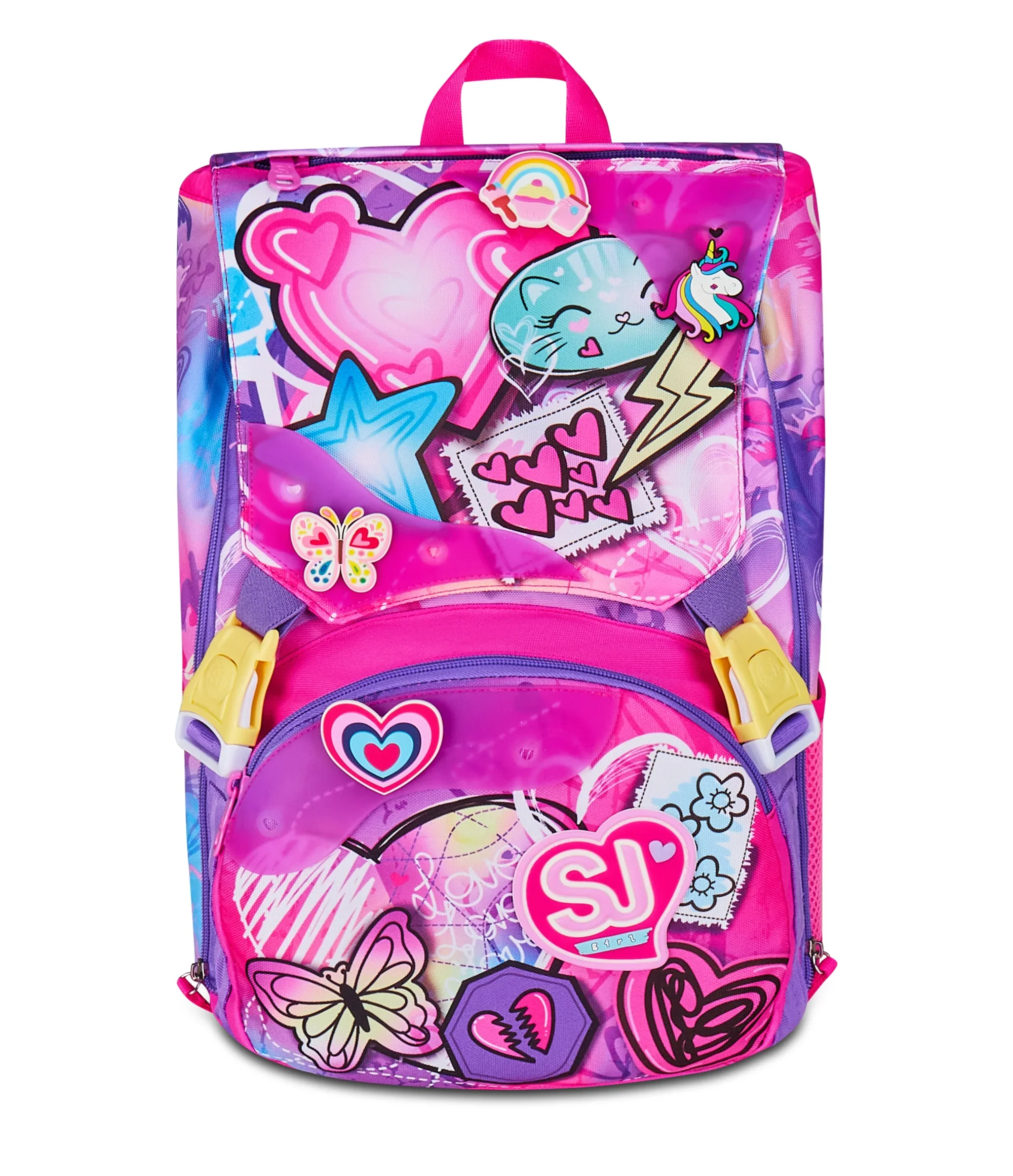 ZAINO ESTENSIBILE BIG - TINYPATCH GIRL + ASTUCCIO 3 ZIP + OMAGGIO DIGITAL WATCH "TINTA UNITA" - immagine 3