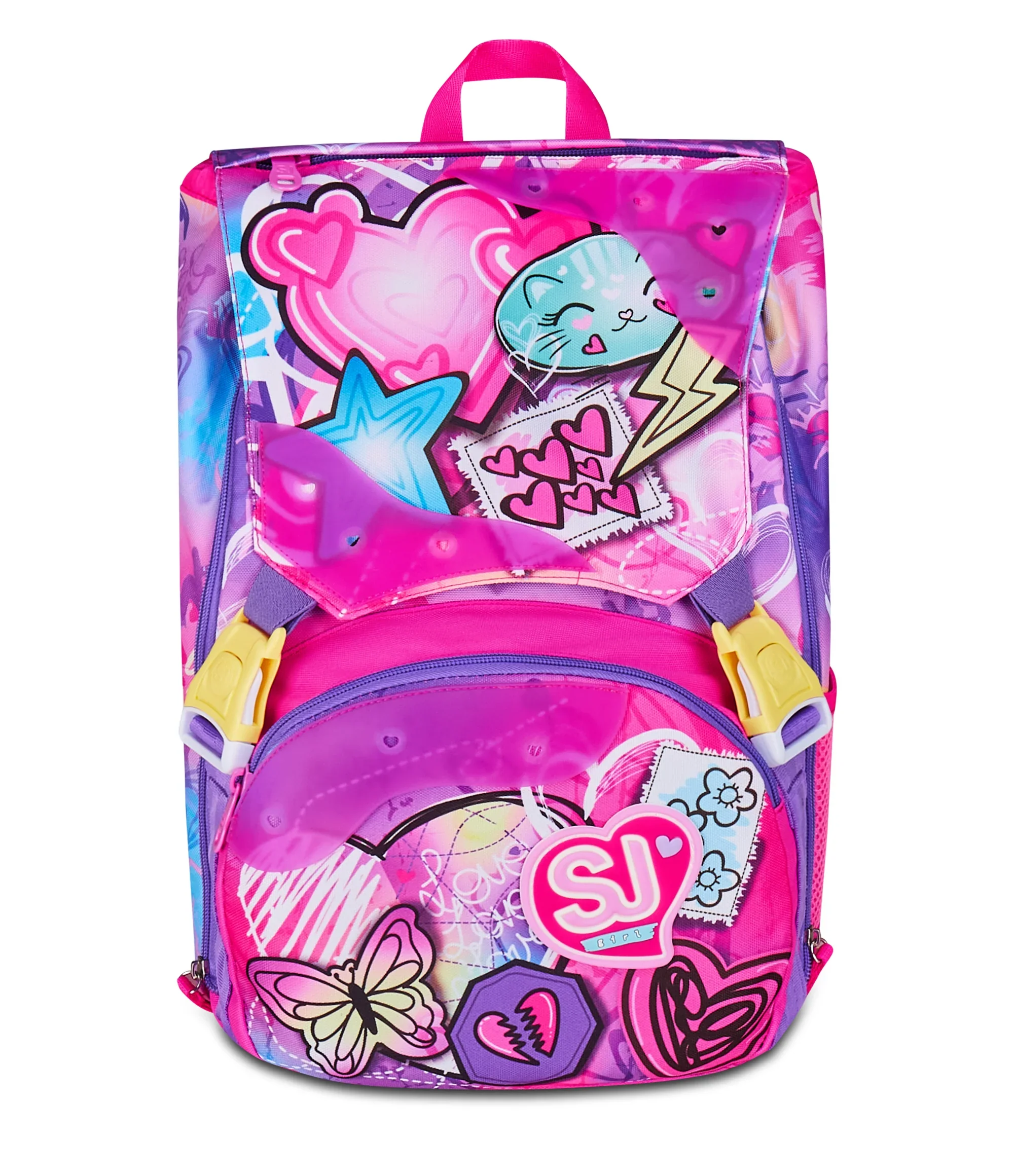 ZAINO ESTENSIBILE BIG - TINYPATCH GIRL + ASTUCCIO 3 ZIP + OMAGGIO DIGITAL WATCH "TINTA UNITA" - immagine 4
