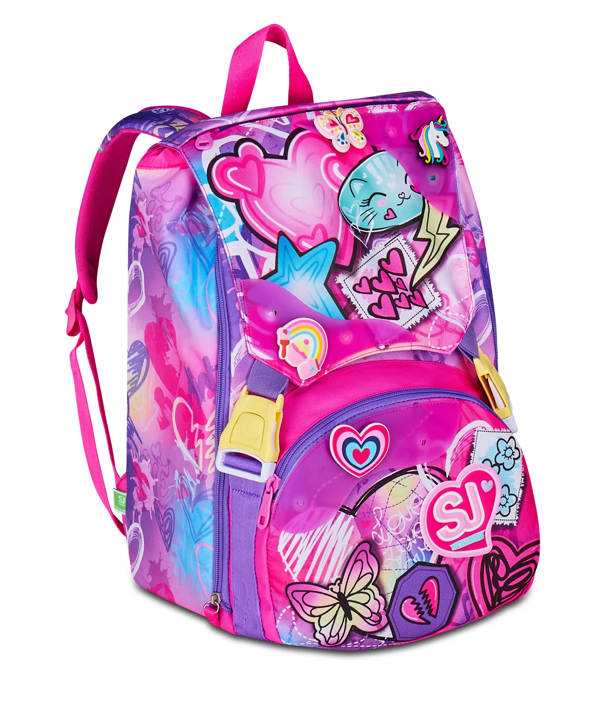 ZAINO ESTENSIBILE BIG - TINYPATCH GIRL + ASTUCCIO 3 ZIP + OMAGGIO DIGITAL WATCH "TINTA UNITA" - immagine 5