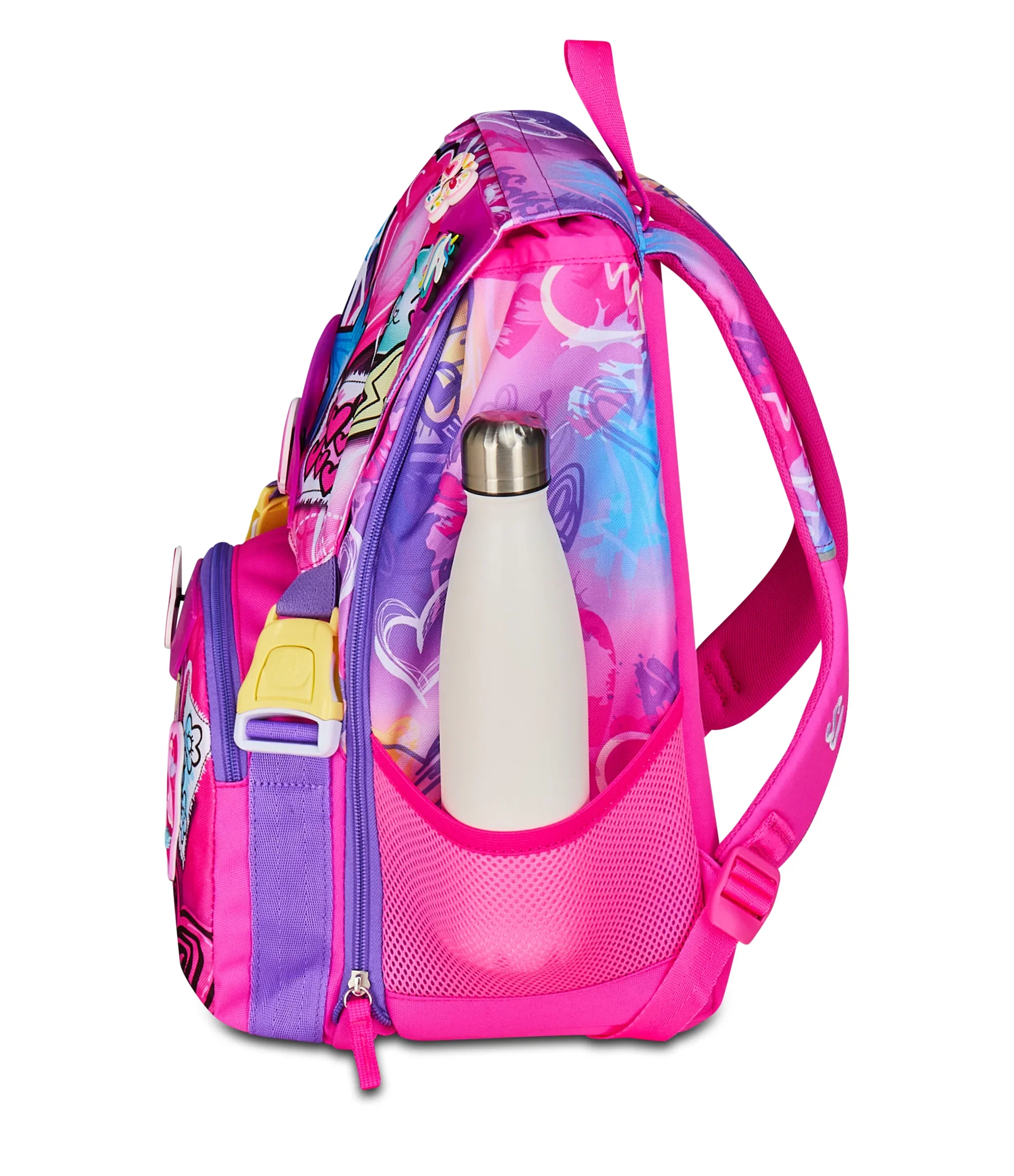 ZAINO ESTENSIBILE BIG - TINYPATCH GIRL + ASTUCCIO 3 ZIP + OMAGGIO DIGITAL WATCH "TINTA UNITA" - immagine 6