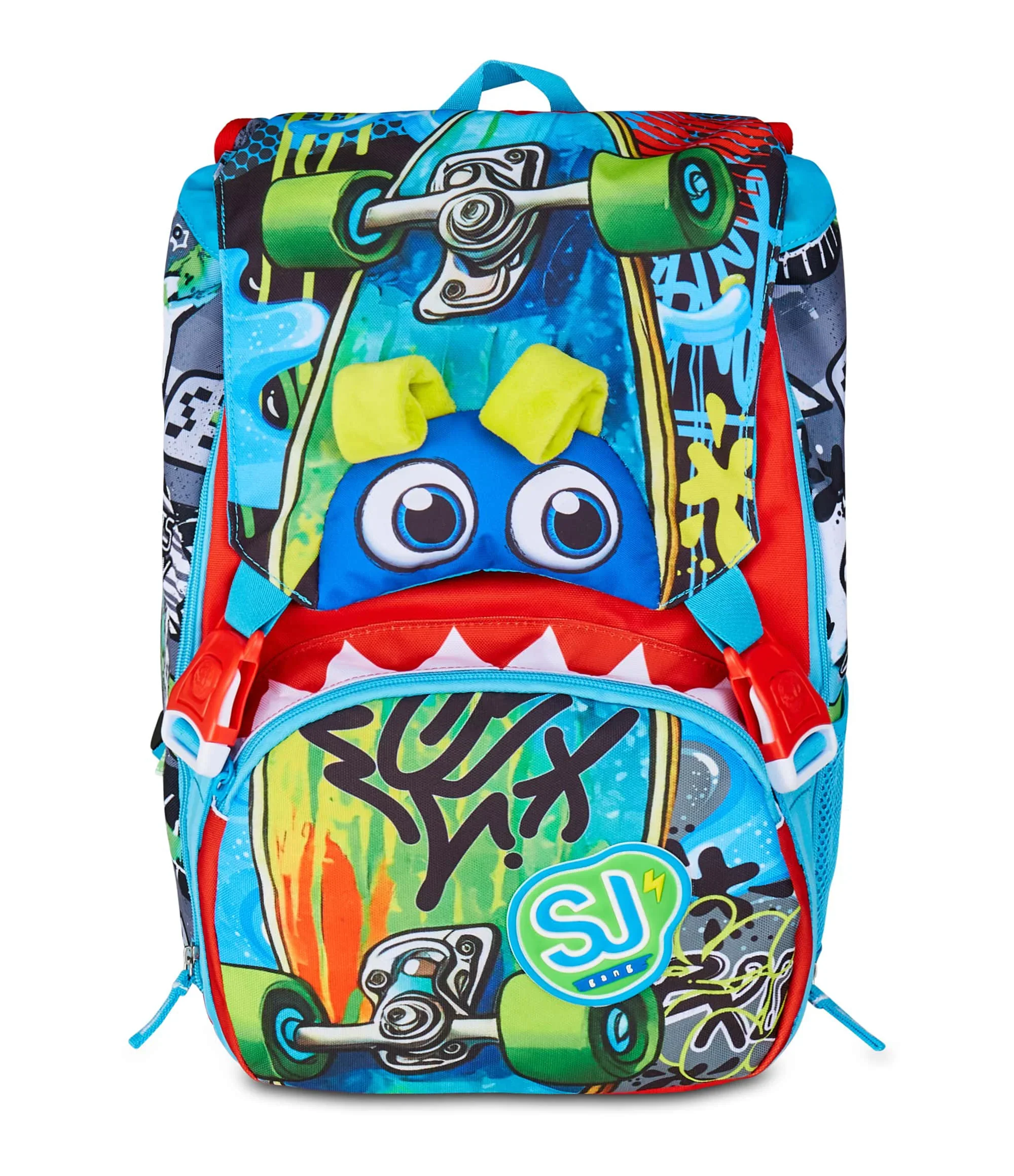 ZAINO ESTENSIBILE BIG - SHARKY SKATE + ASTUCCIO 3 ZIP + DIGITAL WATCH "TINTA UNITA" - immagine 3