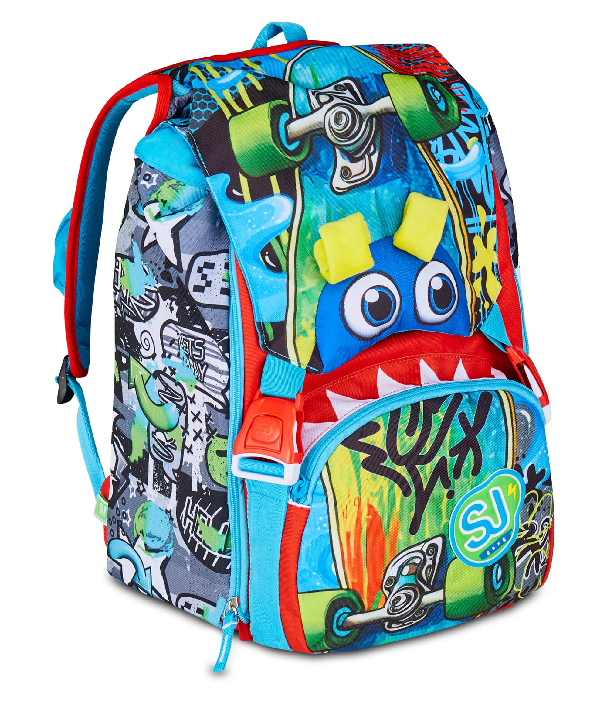 ZAINO ESTENSIBILE BIG - SHARKY SKATE + ASTUCCIO 3 ZIP + DIGITAL WATCH "TINTA UNITA" - immagine 5