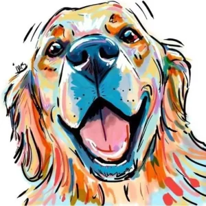 Diamond Painting smiling dog