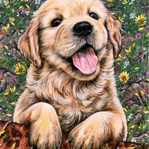 Diamond painting Happy Dog