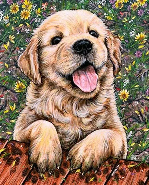 Diamond painting Happy Dog - immagine 2