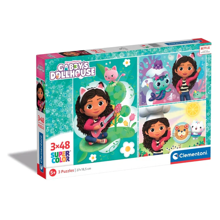 Puzzle Gabby'S Dollhouse 3X48 Pz - immagine 2