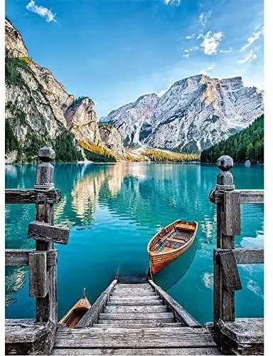 Diamond painting Lago di Braies - immagine 2