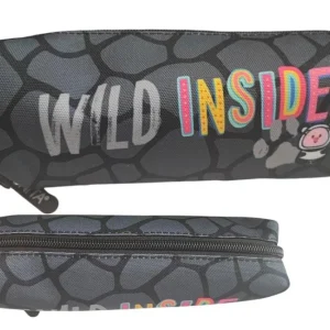 Astuccio baulett  scuola vuoto in poliestere con grafiche unico scomparto chiusura zip - TIMTAUNITA