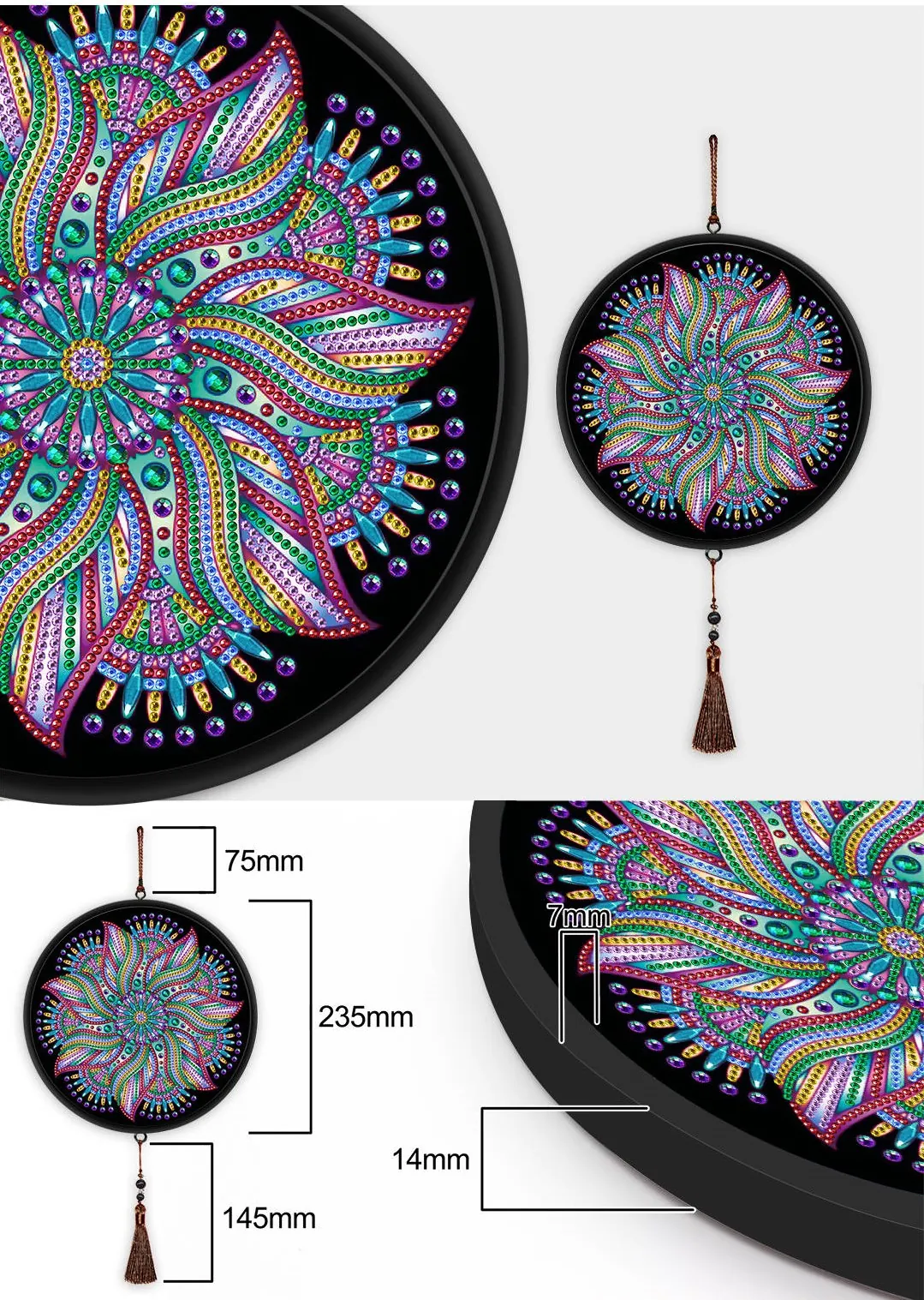 Diamond Painting Mandala Pinwheel - immagine 4