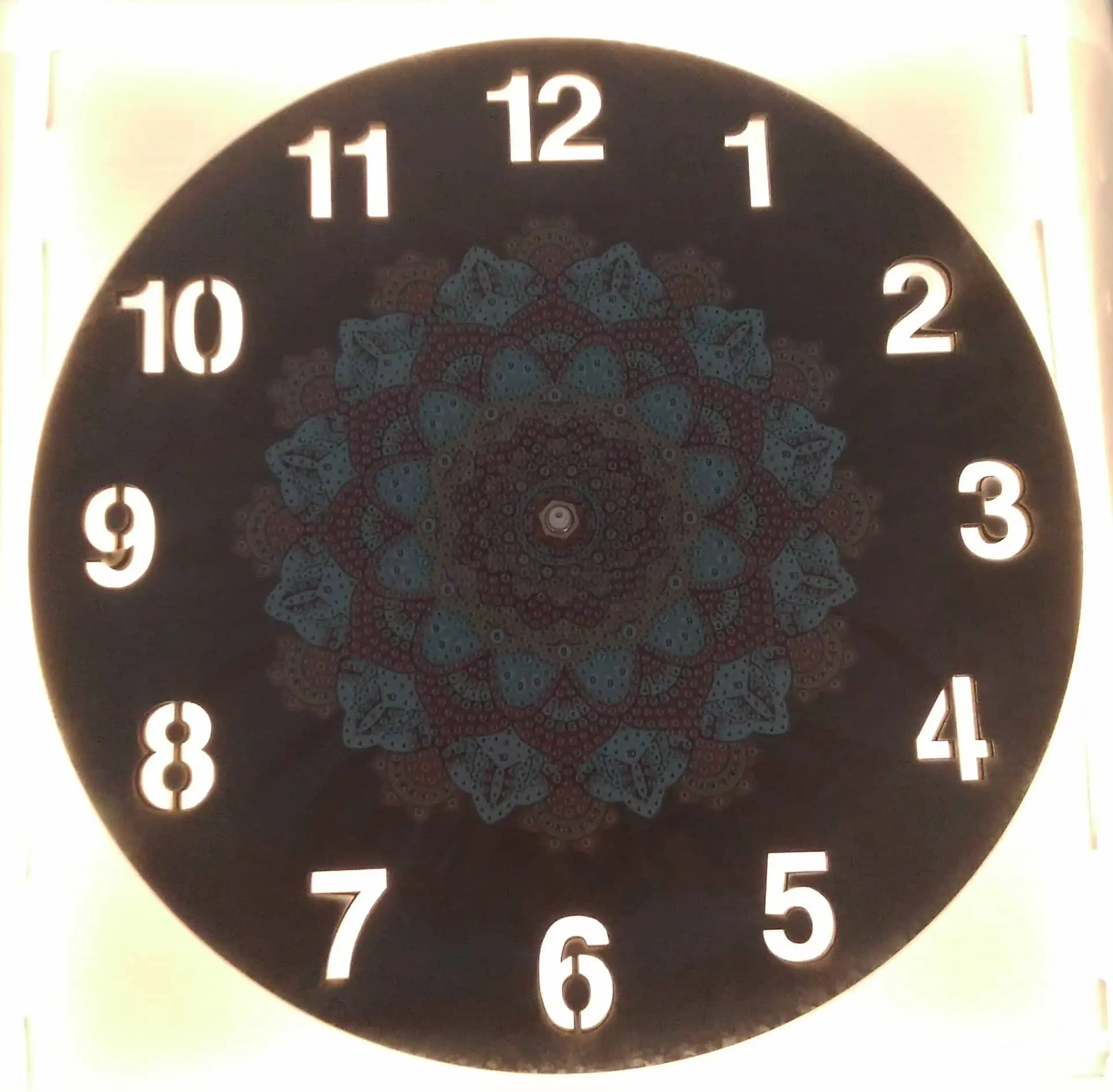 Diamond Painting Orologio Mandala Luminoso - immagine 3