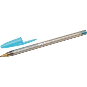 PENNA A SFERA  BIC CRISTAL LARGE MM.1,6 C/TAPPO LARGE CELESTE