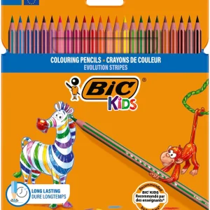 24 COLORI A MATITA STRIPES - BIC