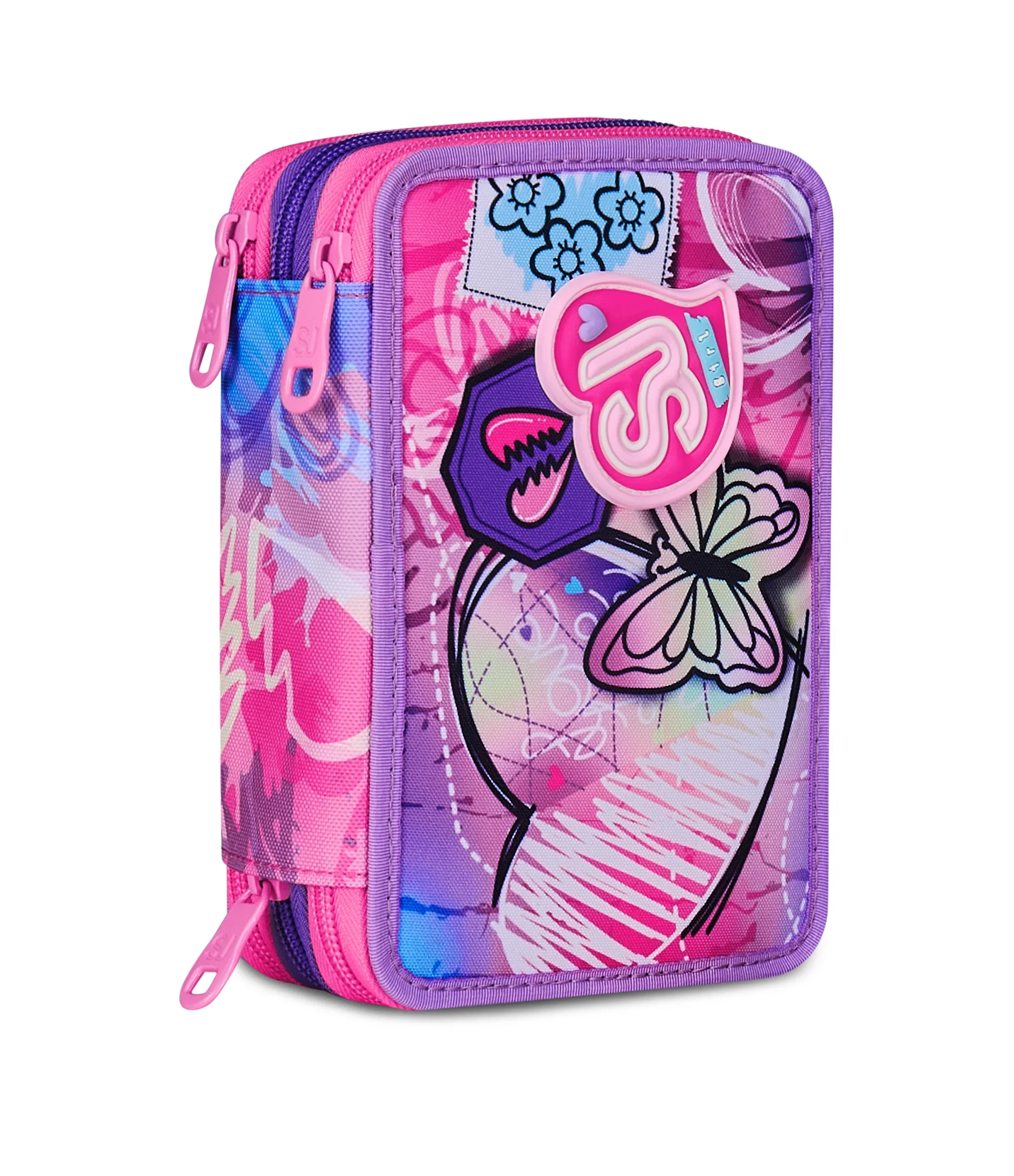 ZAINO ESTENSIBILE BIG - TINYPATCH GIRL + ASTUCCIO 3 ZIP + OMAGGIO DIGITAL WATCH "TINTA UNITA" - immagine 2