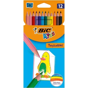 12 PASTELLI A MATITA TROPICOLORS - BIC