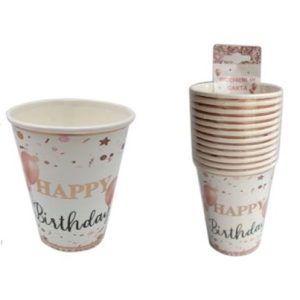 Bicchieri di Carta HAPPY BIRTHDAY