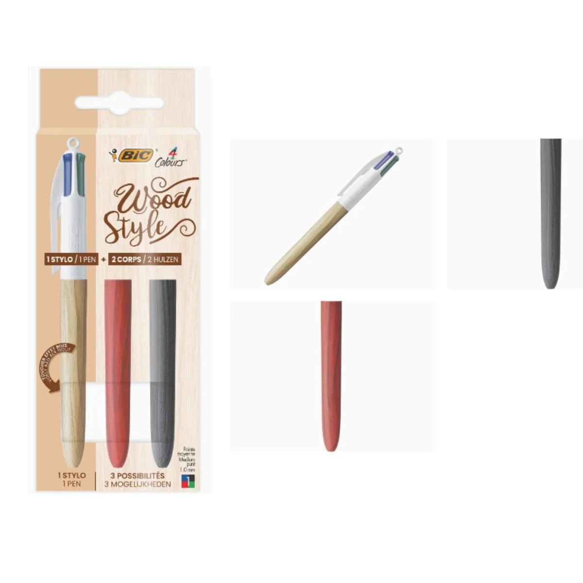 4 COLORI CON FUSTO IN LEGNO - BIC - immagine 2