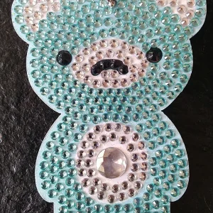 Diamond Painting Portachiavi Orsetto Azzurro