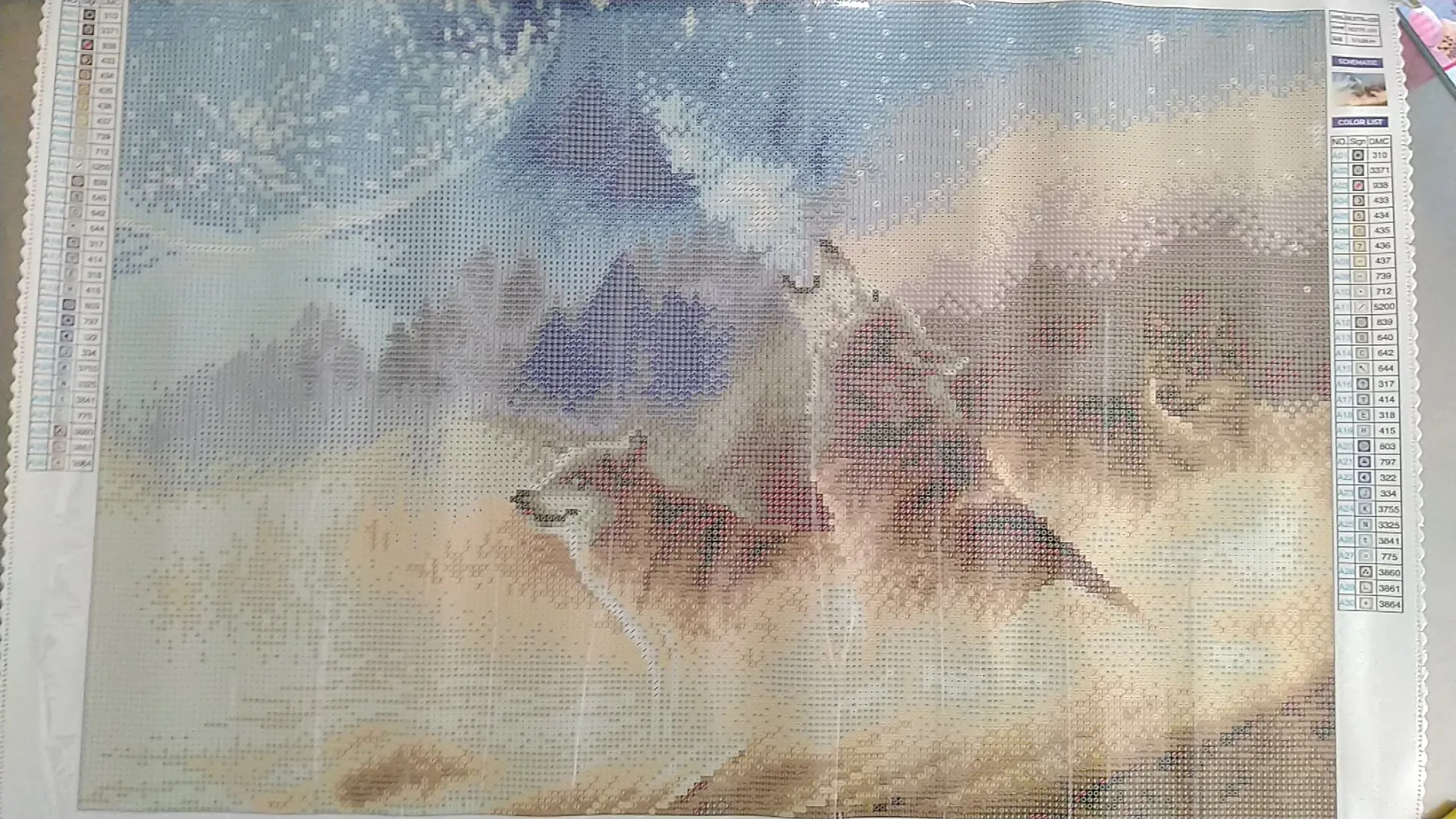 Diamond Painting Lupi nella Nebbia - immagine 3