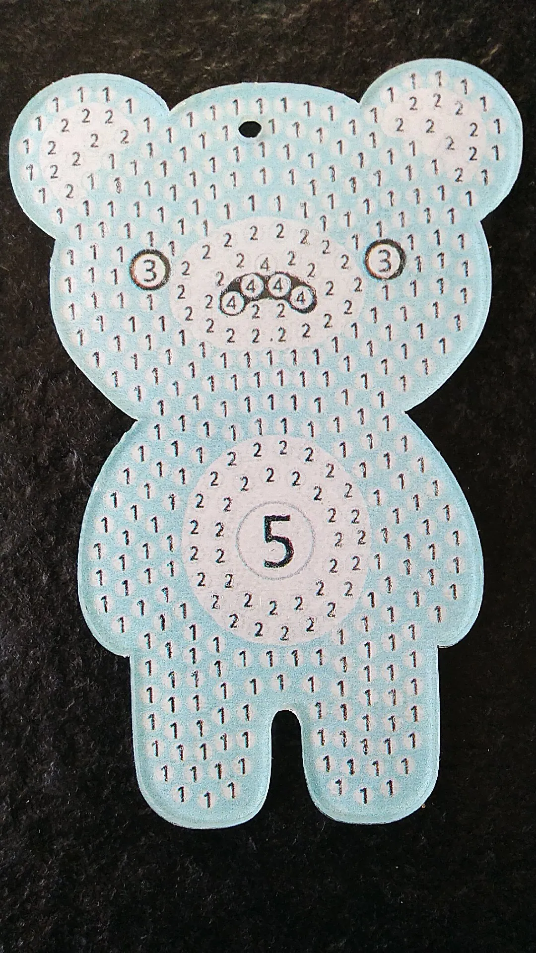 Diamond Painting Portachiavi Orsetto Azzurro - immagine 3