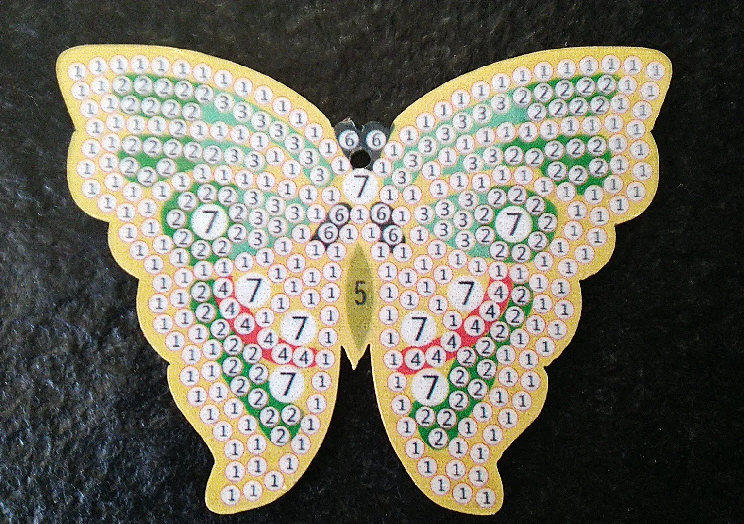 Diamond Painting Portachiavi Farfalla Gialla - immagine 3