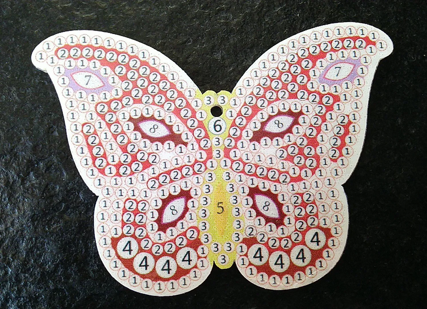 Diamond Painting Portachiavi Farfalla Rossa - immagine 3