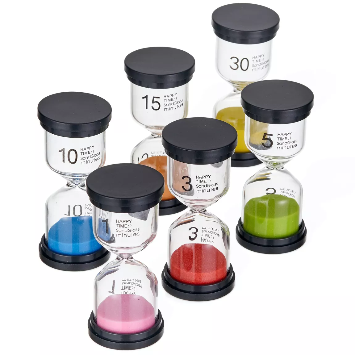 6 SAND TIMERS da 1-3-5-10-15 e 30 MINUTI - immagine 5