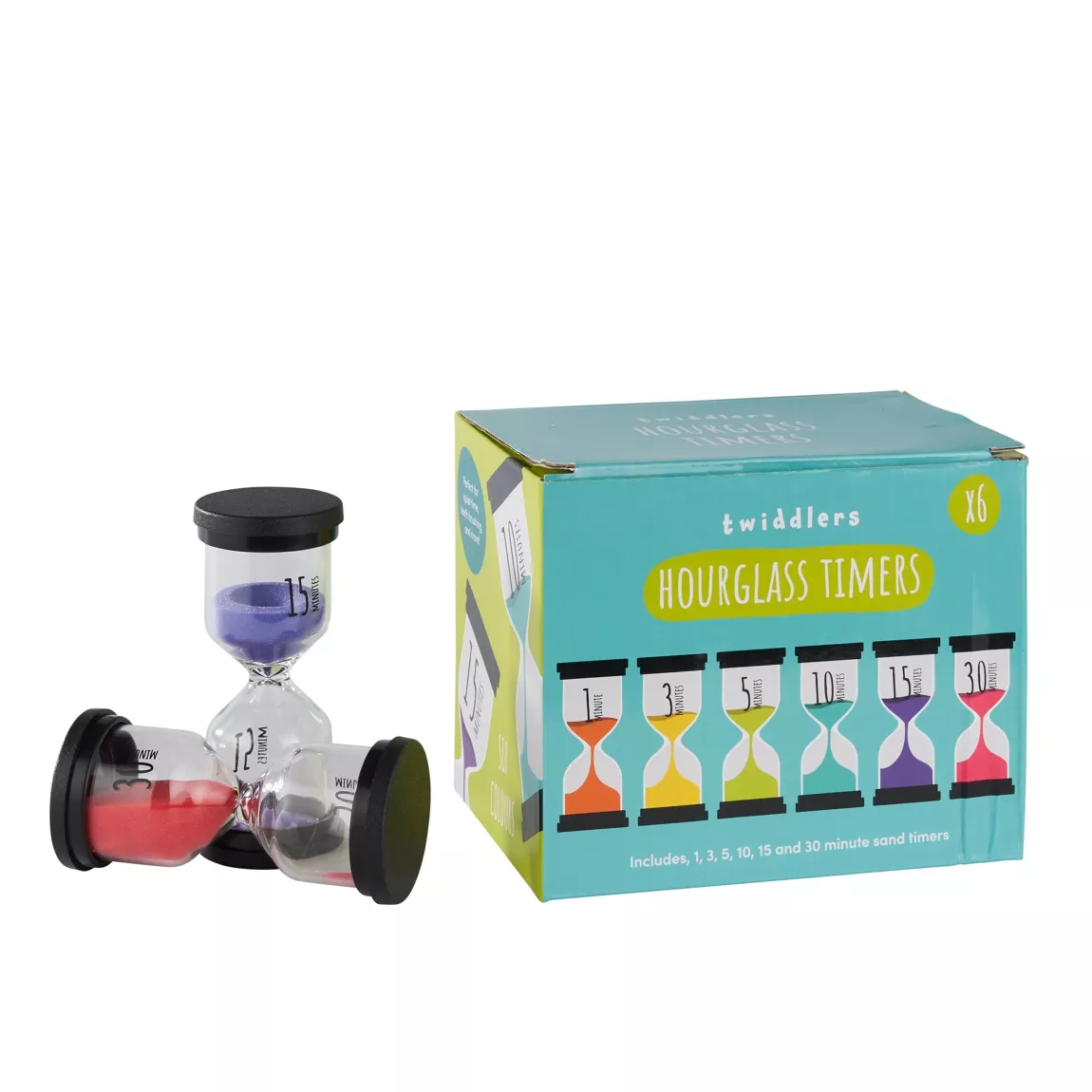 6 SAND TIMERS da 1-3-5-10-15 e 30 MINUTI - immagine 2