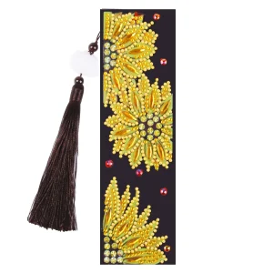 Diamond painting Segnalibro Gold Flowers