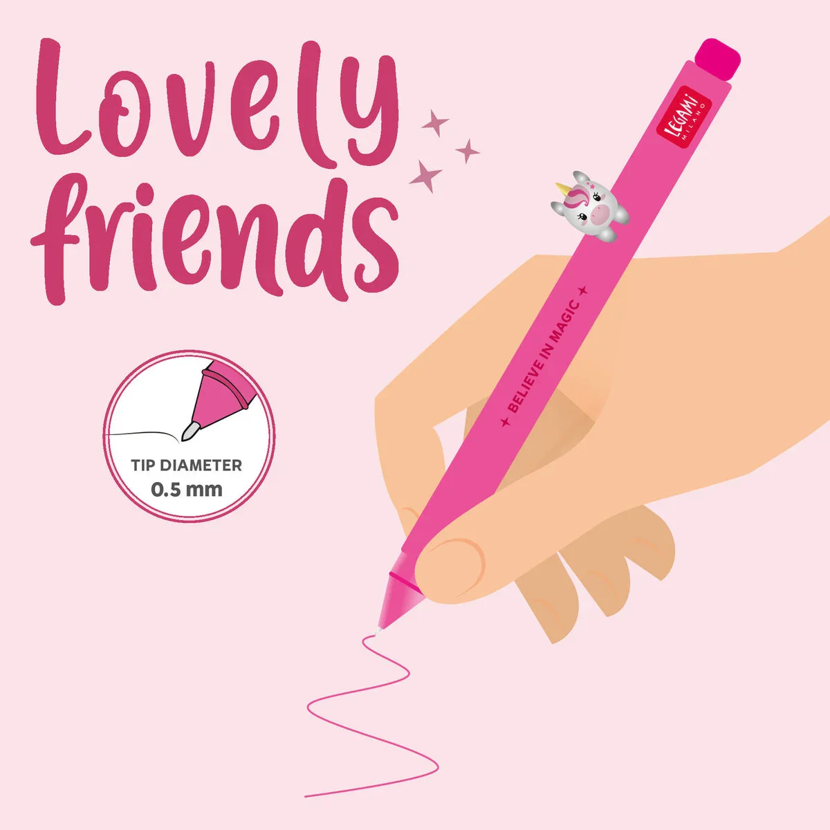 Penna Gel - Lovely Friends UNICORNO - LEGAMI