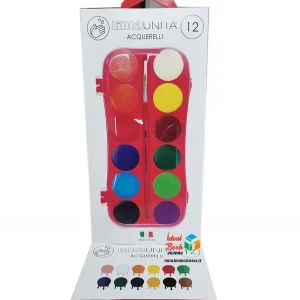 12 ACQUERELLI CON PENNELLO - TINTA UNITA