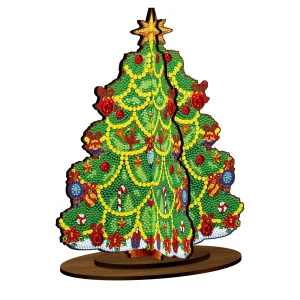 Diamond Painting Albero Natale in legno