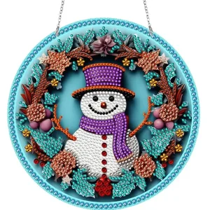 Diamond Painting Ghirlanda Pupazzo di Neve
