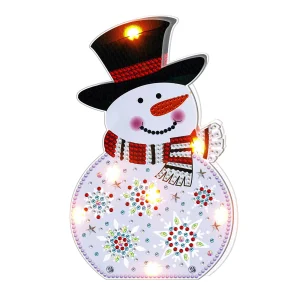 Diamond painting Lampada Pupazzo di Neve