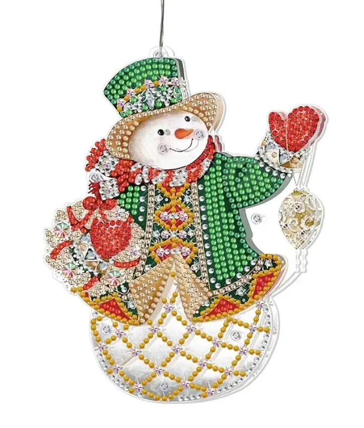 Diamond painting Lampada Pupazzo di Neve 2 - immagine 2