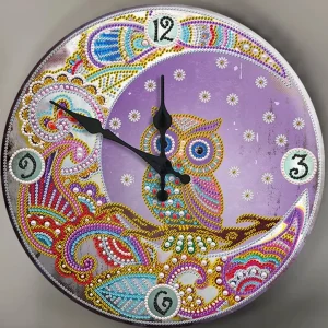 Diamond Painting Orologio Gufo