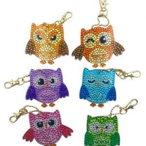 Diamond painting Portachiavi Gufetti