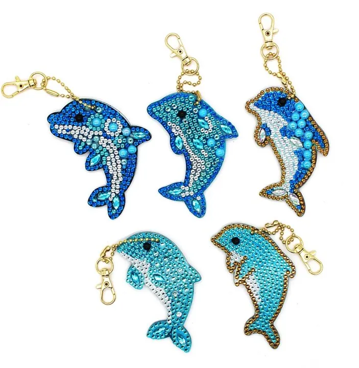 Diamond painting Portachiavi Delfini - immagine 2