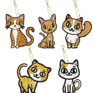 Diamond painting Portachiavi Gatti