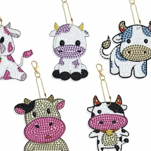 Diamond painting Portachiavi Mucche