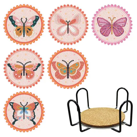 Diamond Painting Sottobicchieri Farfalle