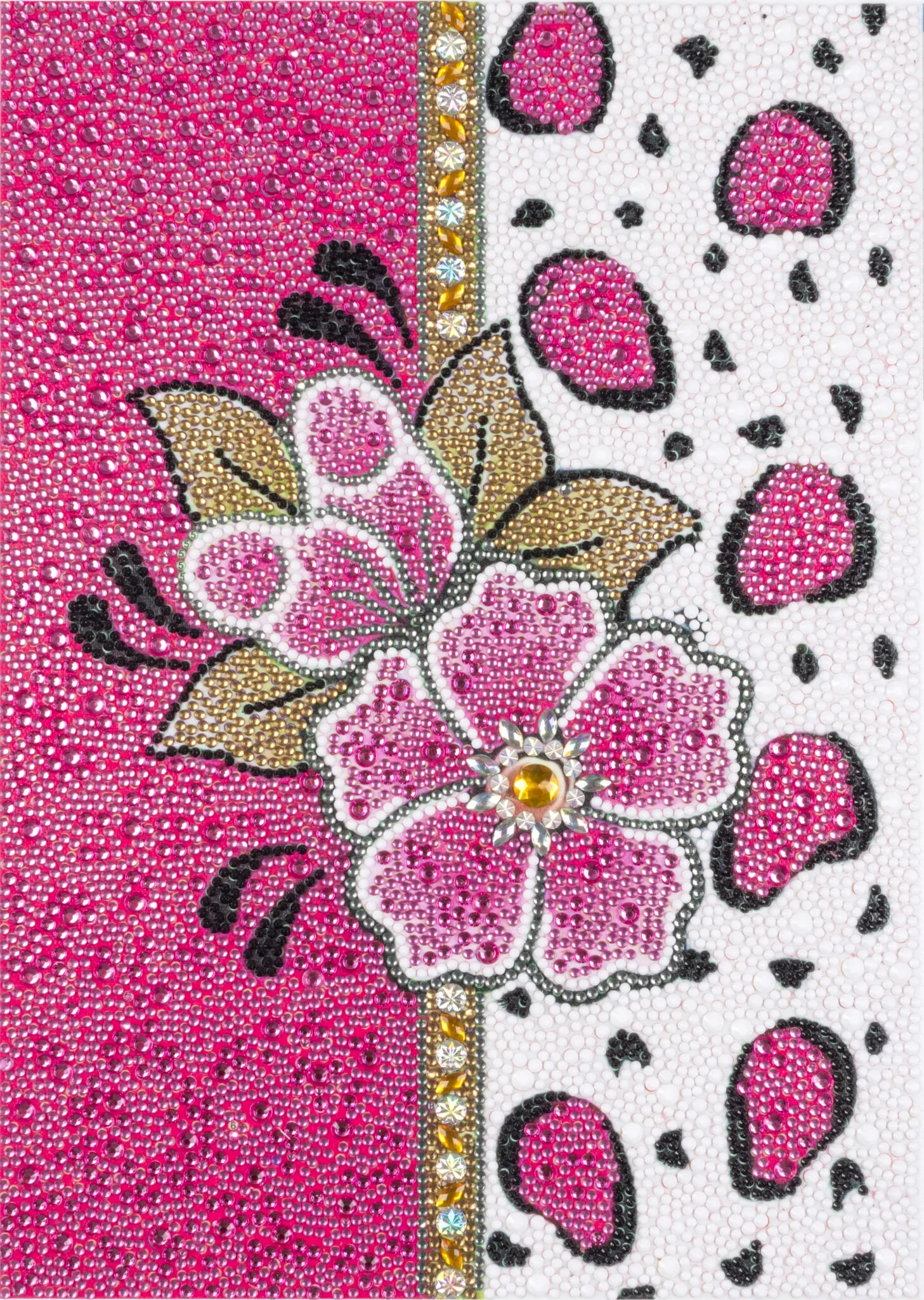 Diamond Painting Crystal Pink Flowers - immagine 2