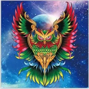 Diamond painting Luminous Eagle Owl