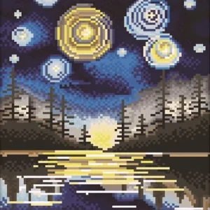 Diamond painting Notte sul Reno