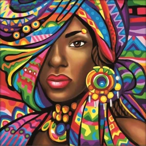 Diamond painting African girl