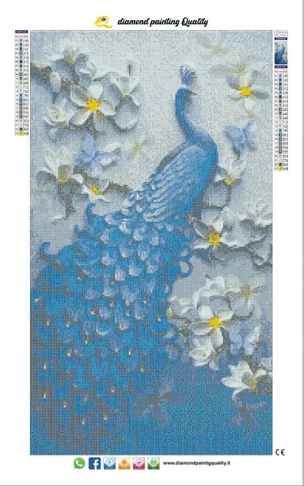 Diamond painting il pavone - immagine 4