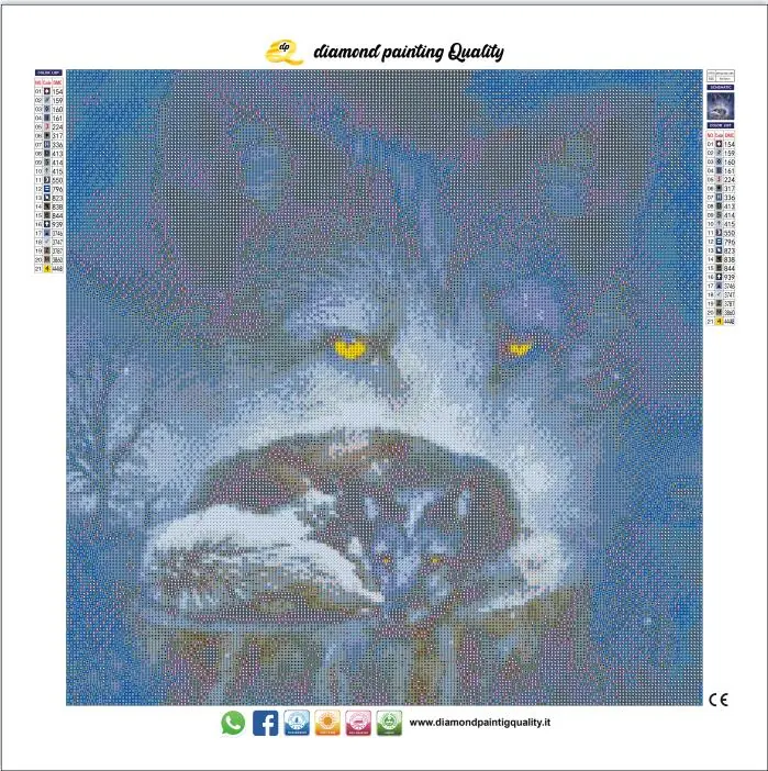 Diamond painting i lupi - immagine 4