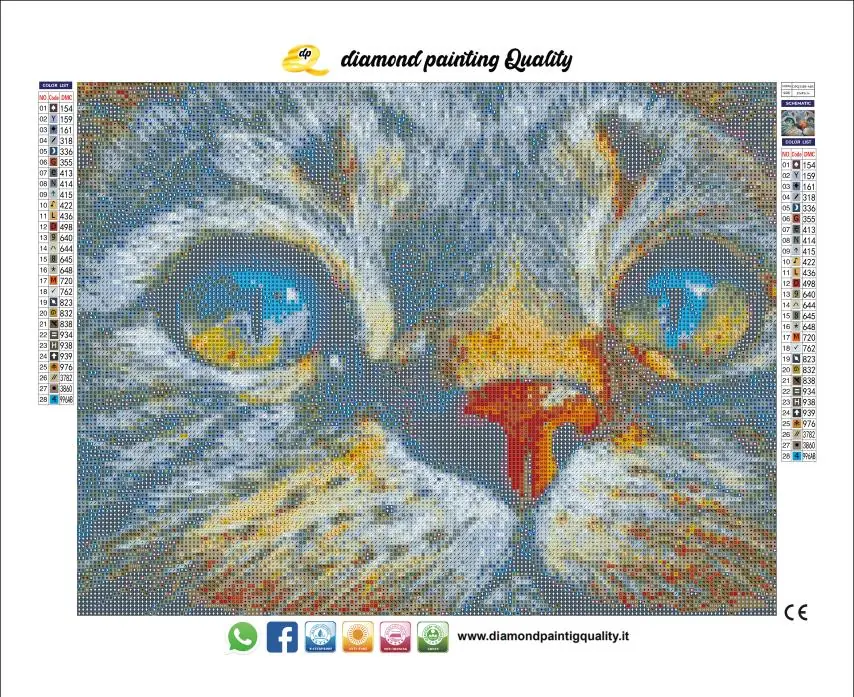 Diamond painting il gatto - immagine 4
